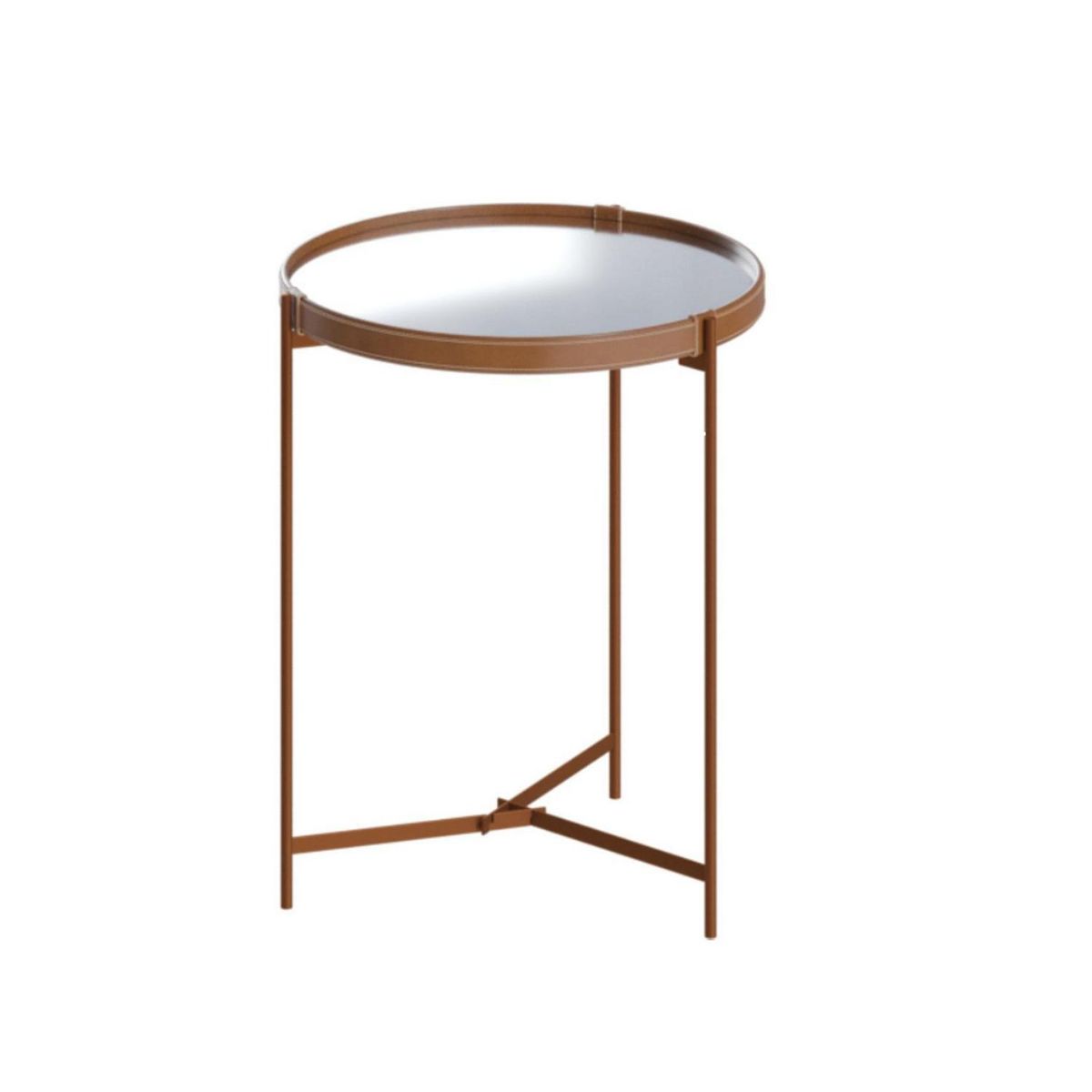 BE DESIGN - Mesa Lateral Aqua Cooper Café Cobrizo 46x46x65.5 cm