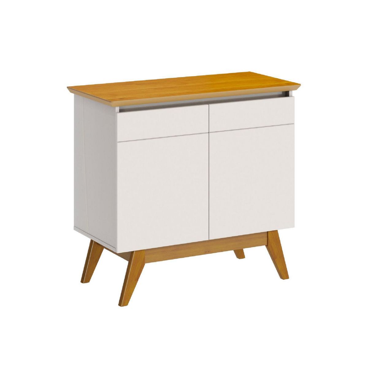 BE DESIGN - Buffet 2 Puertas Classic Blanco Caramelo 85.5x41x79.5 cm