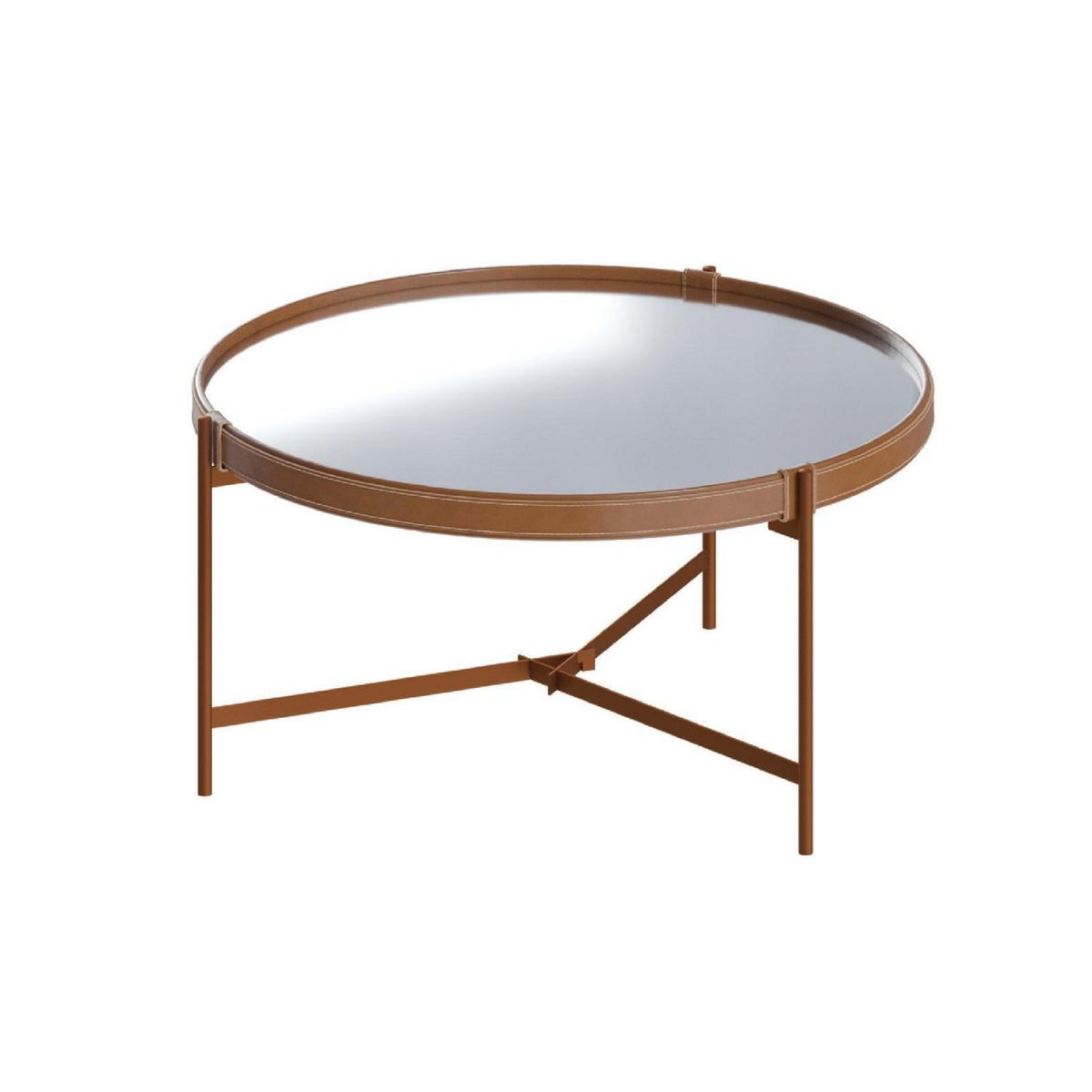 BE DESIGN - Mesa de Centro Aqua Cooper Café Cobrizo 57x57x30.5 cm