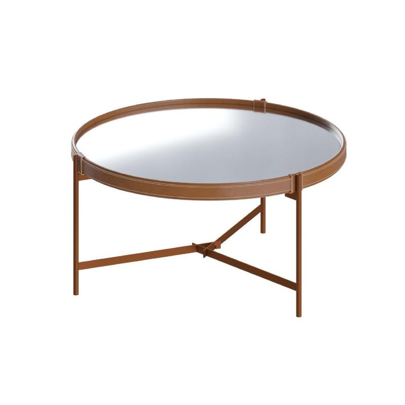 BE DESIGN - Mesa de Centro Aqua Cooper Café Cobrizo 71x71x35.5 cm
