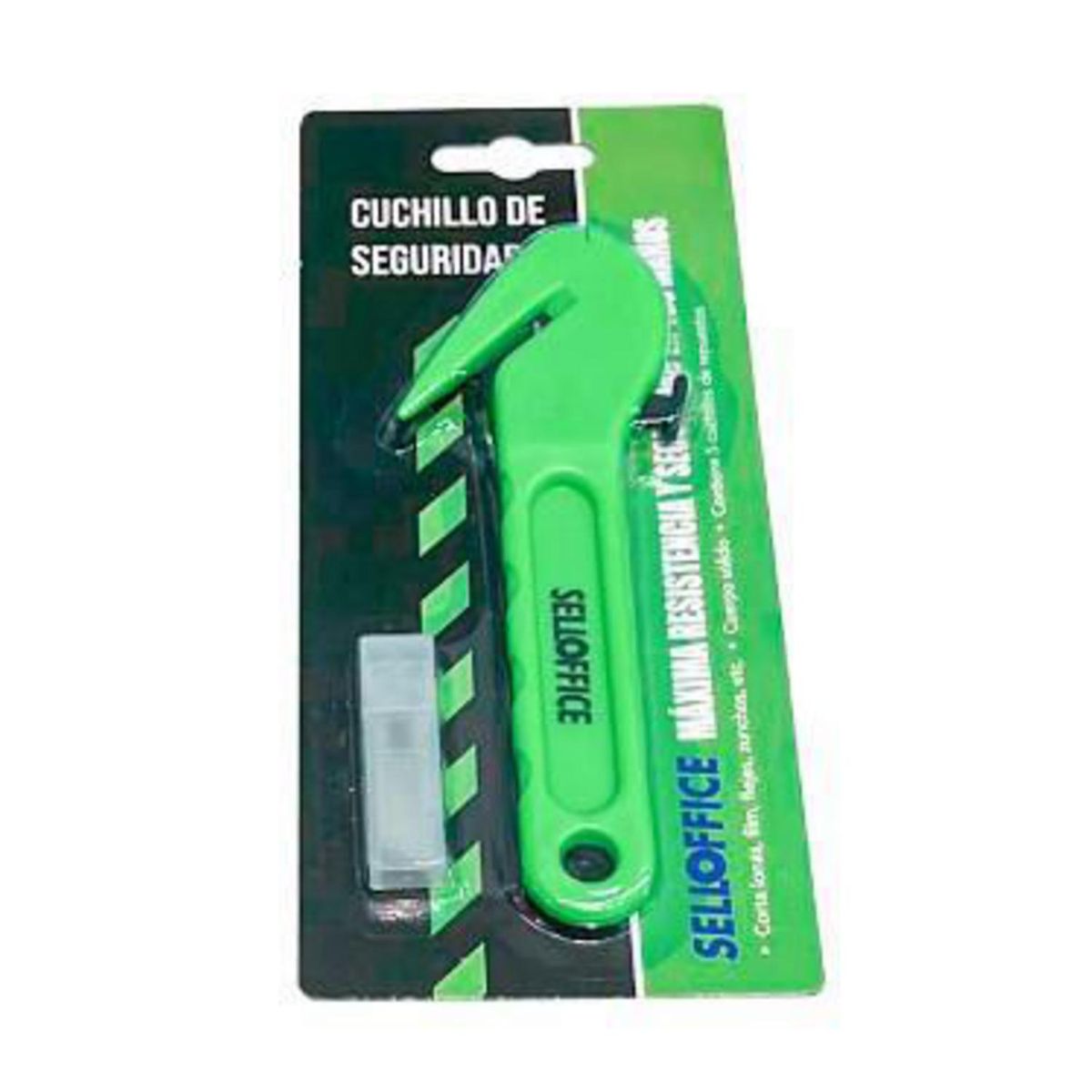 SELLOFFICE - Cuchillo cartonero grande seguridad para strech