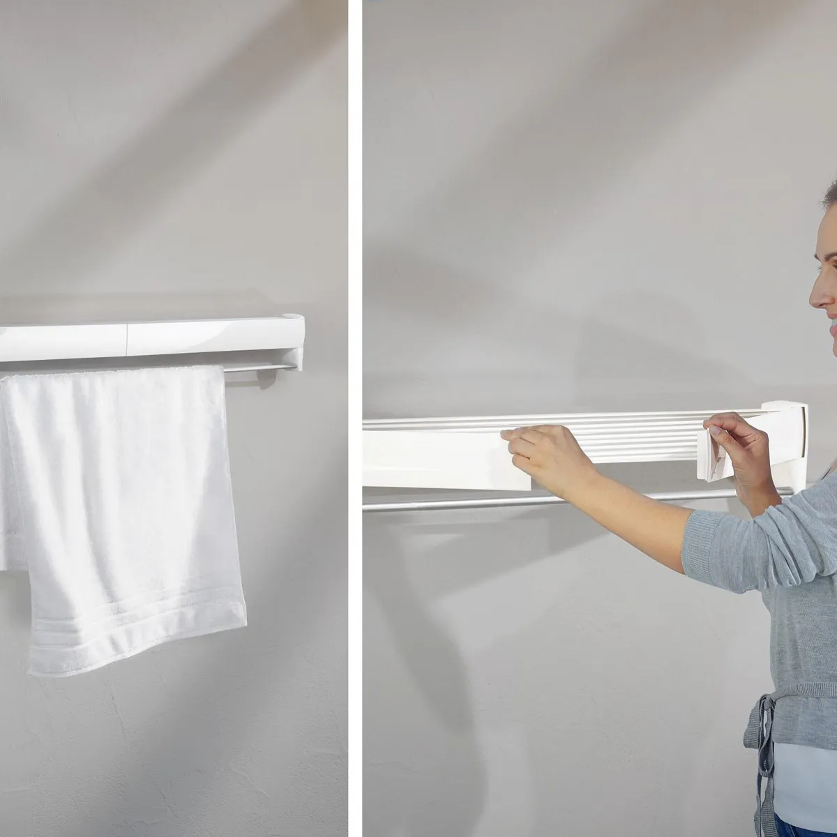 LEIFHEIT - Tendedero de Ropa T Elegant Muro Plástico 3,6 m Blanco