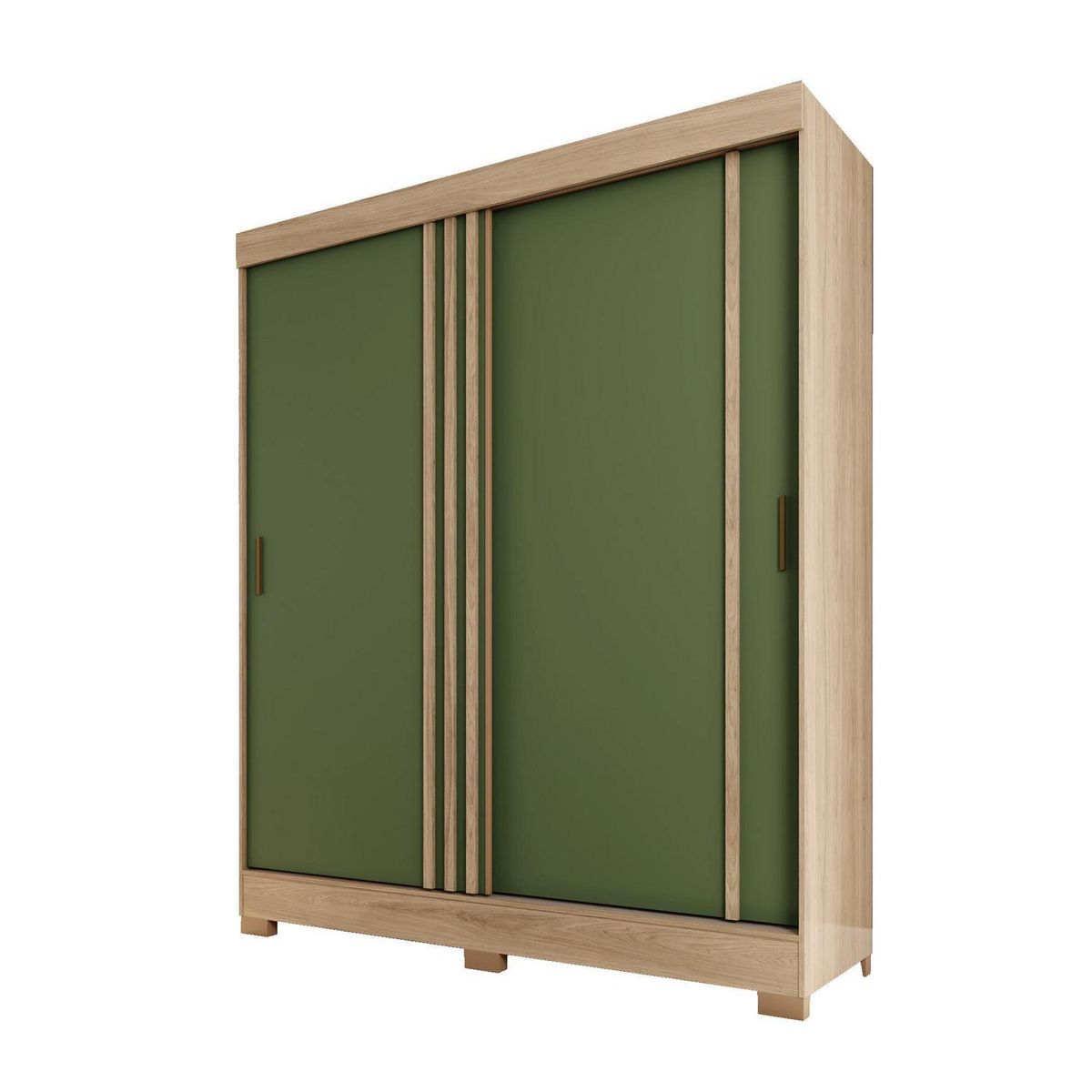 HOME MOBILI - Clóset Barbados 2 Puerta(s) 2 Cajón(es) 6 Repisa(s) 159x200x48 cm Café/Verde