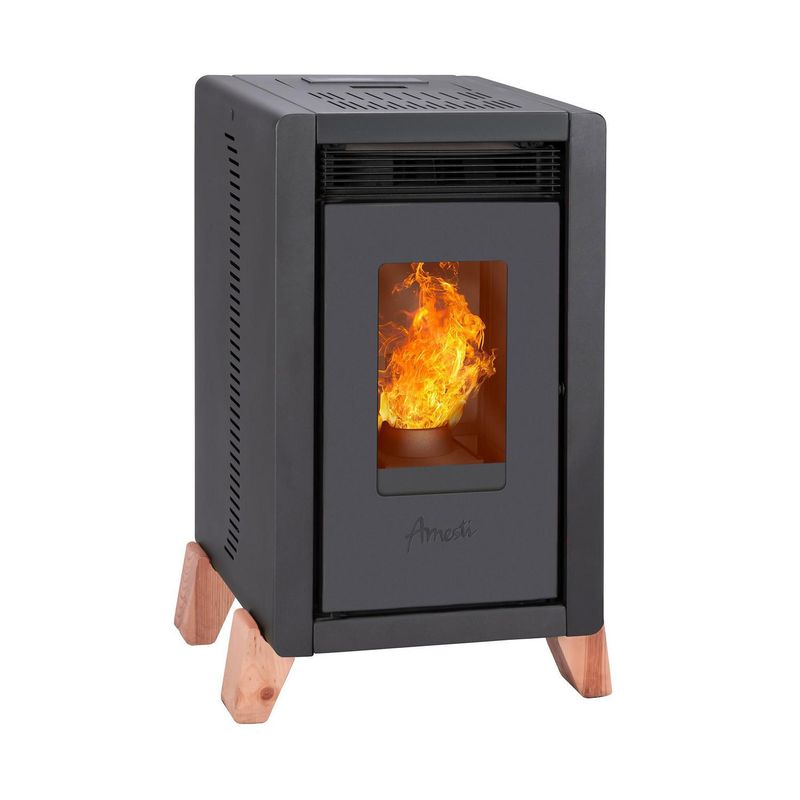 AMESTI - Estufa Pellet 6000 NEGRA Negro