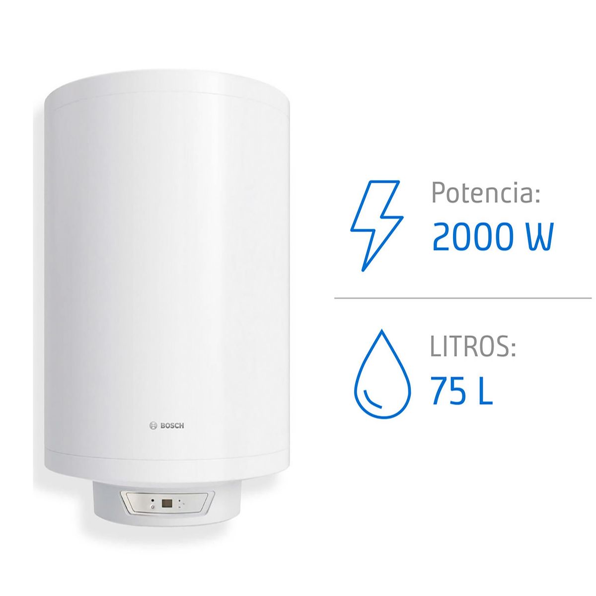 Termo Eléctrico 75 Litros 2000 W de Muro, marca BOSCH - Foto Principal