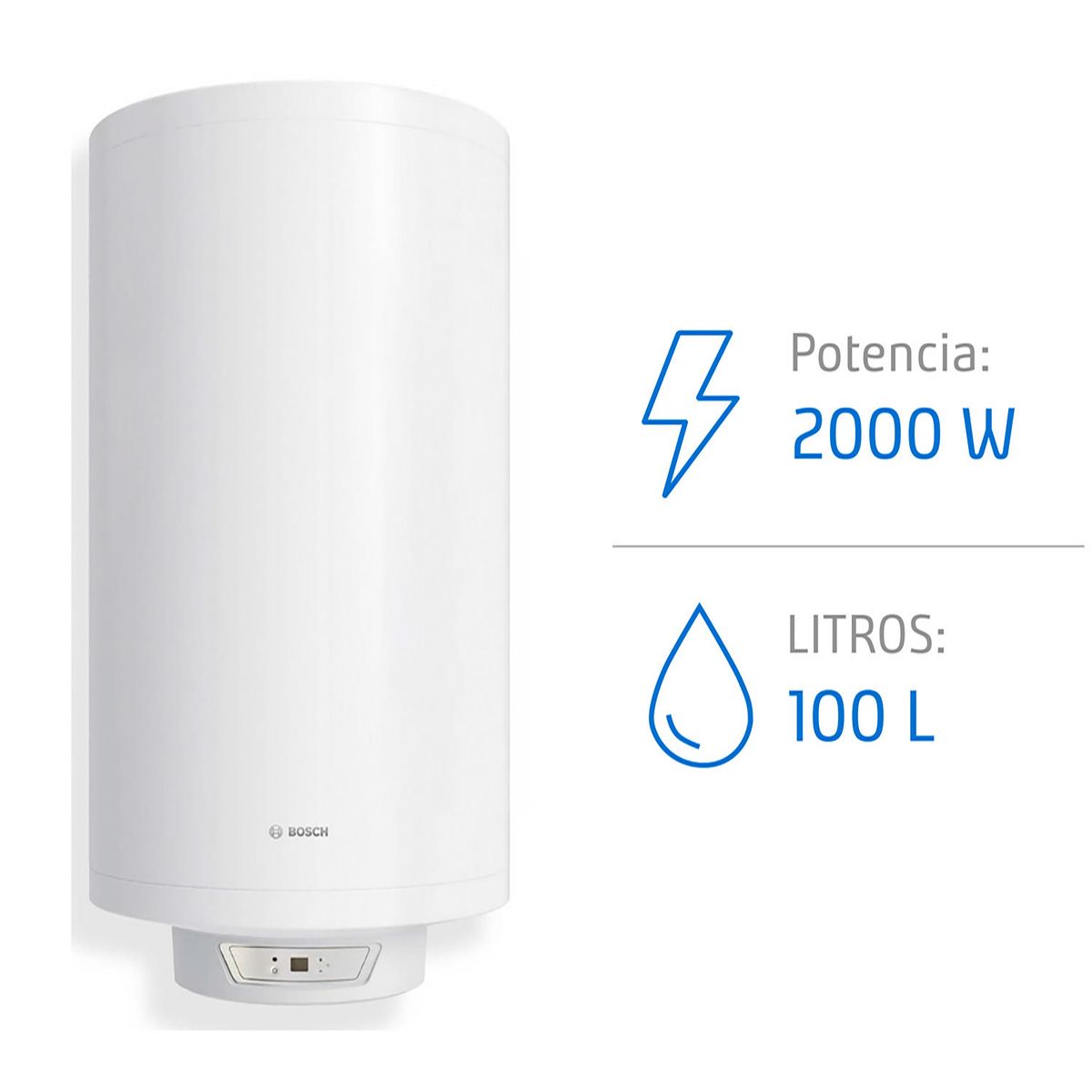 BOSCH - Termo Eléctrico 100 Litros 2000 W de Muro
