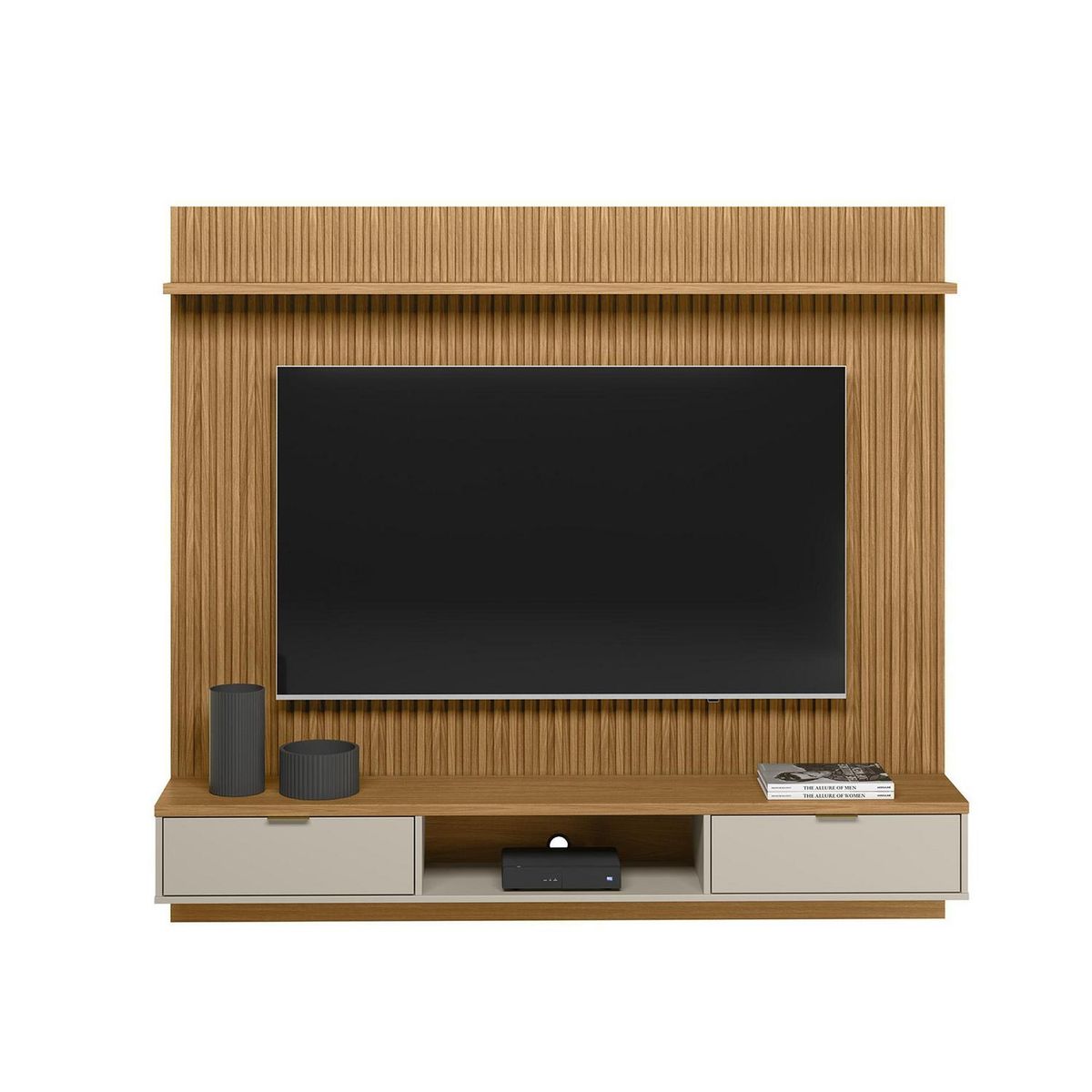 HOME MOBILI - Panel TV 70 " Genova Café/blanco 180x132x33 cm