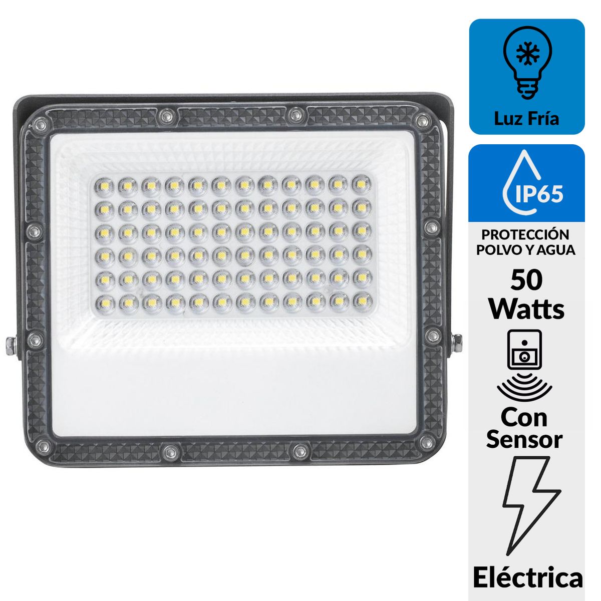 HALUX - Reflector Led con Sensor Pro 50 W IP 65 6000 lm Luz Fría