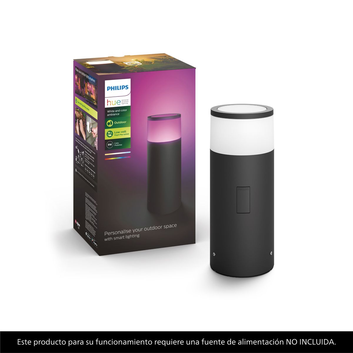 PHILIPS HUE - Pedestal Inteligente Hue Calla Exterior Rgb 8W