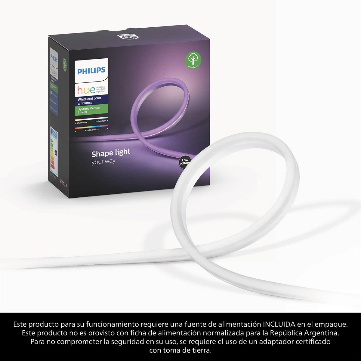 PHILIPS HUE - Cinta Inteligente Hue Lightstrip Exterior 2 m Rgb 37,5W