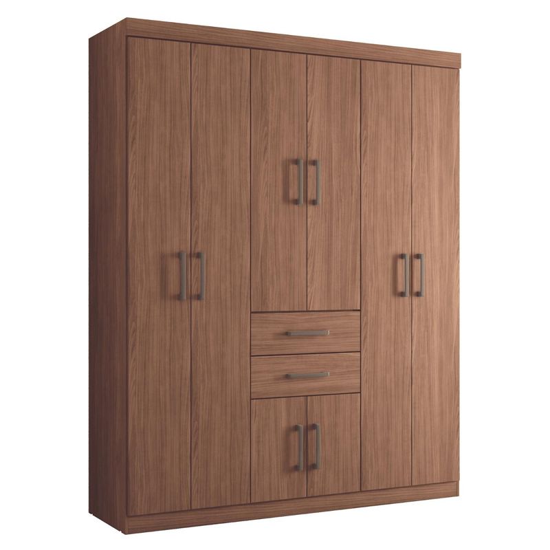 ONESSTA - Clóset Verona 8 Puerta(s) 2 Cajón(es) 3 Repisa(s) 159.3x200x46.3 cm Café