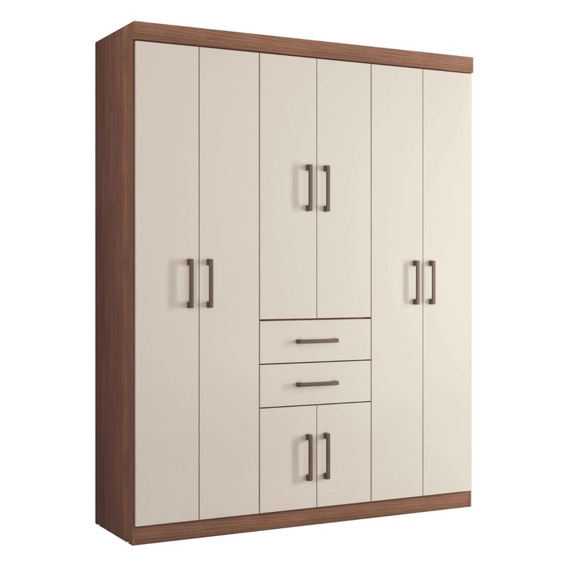 ONESSTA - Clóset Verona 8 Puerta(s) 5 Repisa(s) 159.3x200x46.3 cm Beige/Café