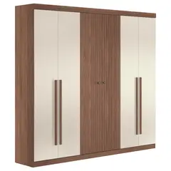 ONESSTA - Clóset Buriti 6 Puerta(s) 4 Cajón(es) 5 Repisa(s) 231.6x219x46.3 cm Café/Beige