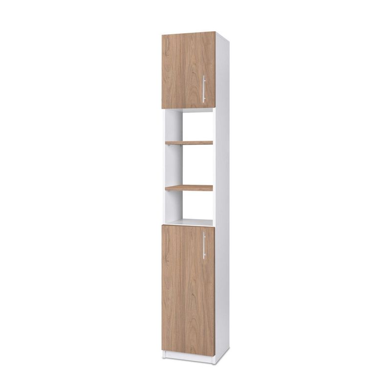 CIC - Estante Melamina 6 Nivel(es) 30x180x30 cm Blanco/Olmo Alpino