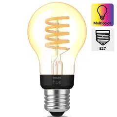 PHILIPS HUE - Ampolleta Inteligente Hue Ambiance Filamento Bulbo 7 W E27 550 lm Luz Cálida o fría