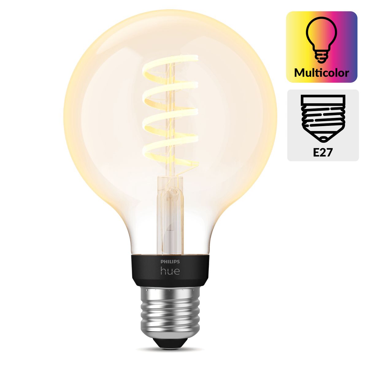 PHILIPS HUE - Ampolleta Inteligente Hue Ambiance Filamento Globo 7 W E27 550 lm Luz Neutro
