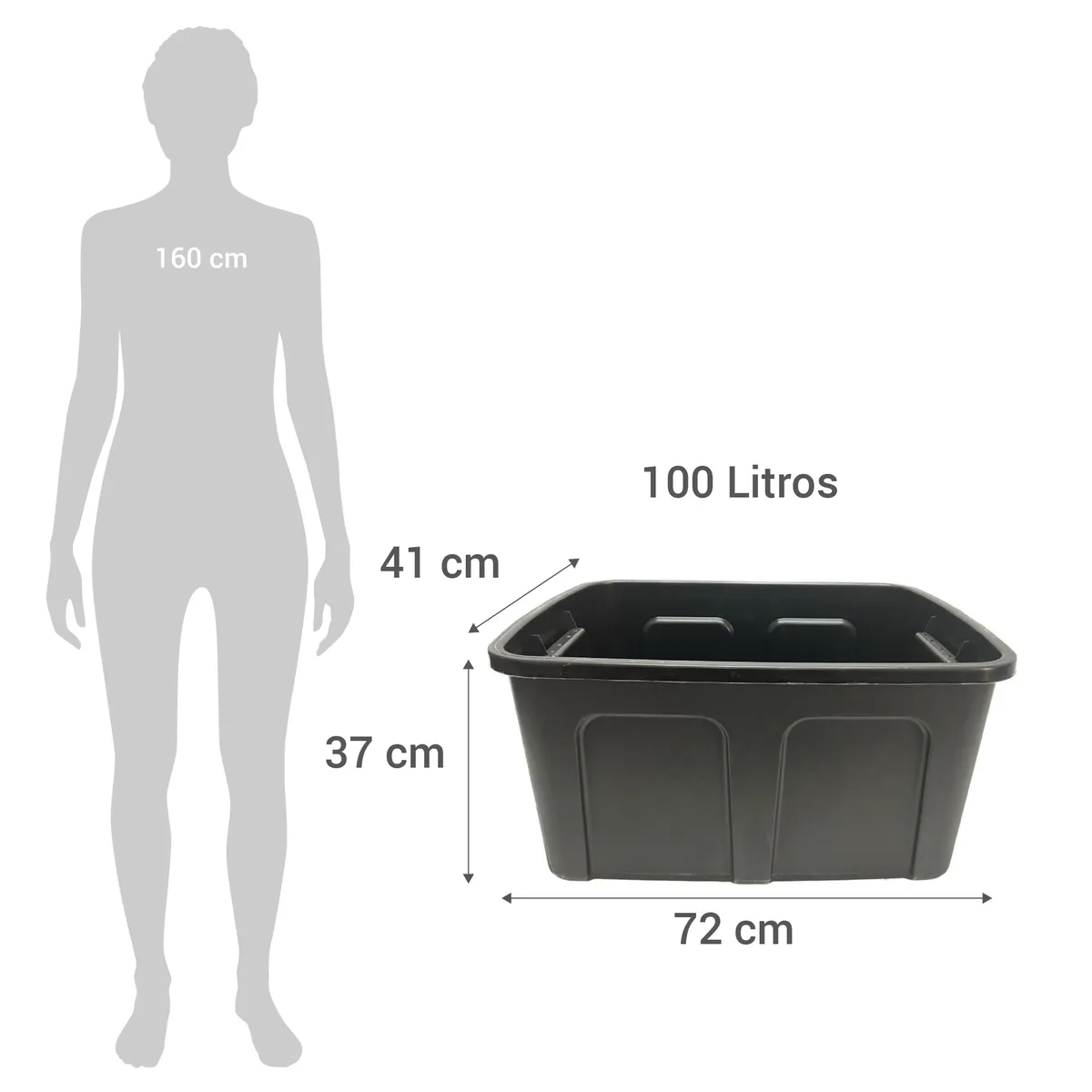 SODIMAC - Batea 100 litros negro