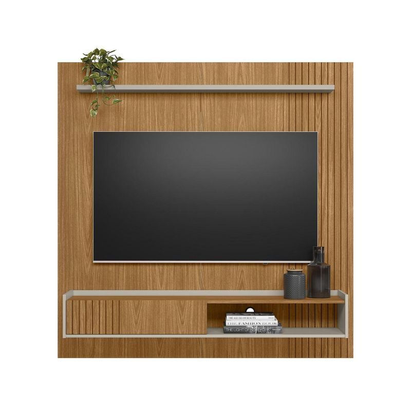 HOME MOBILI - Panel TV 65 " Dublin Café/blanco 160x160x32 cm