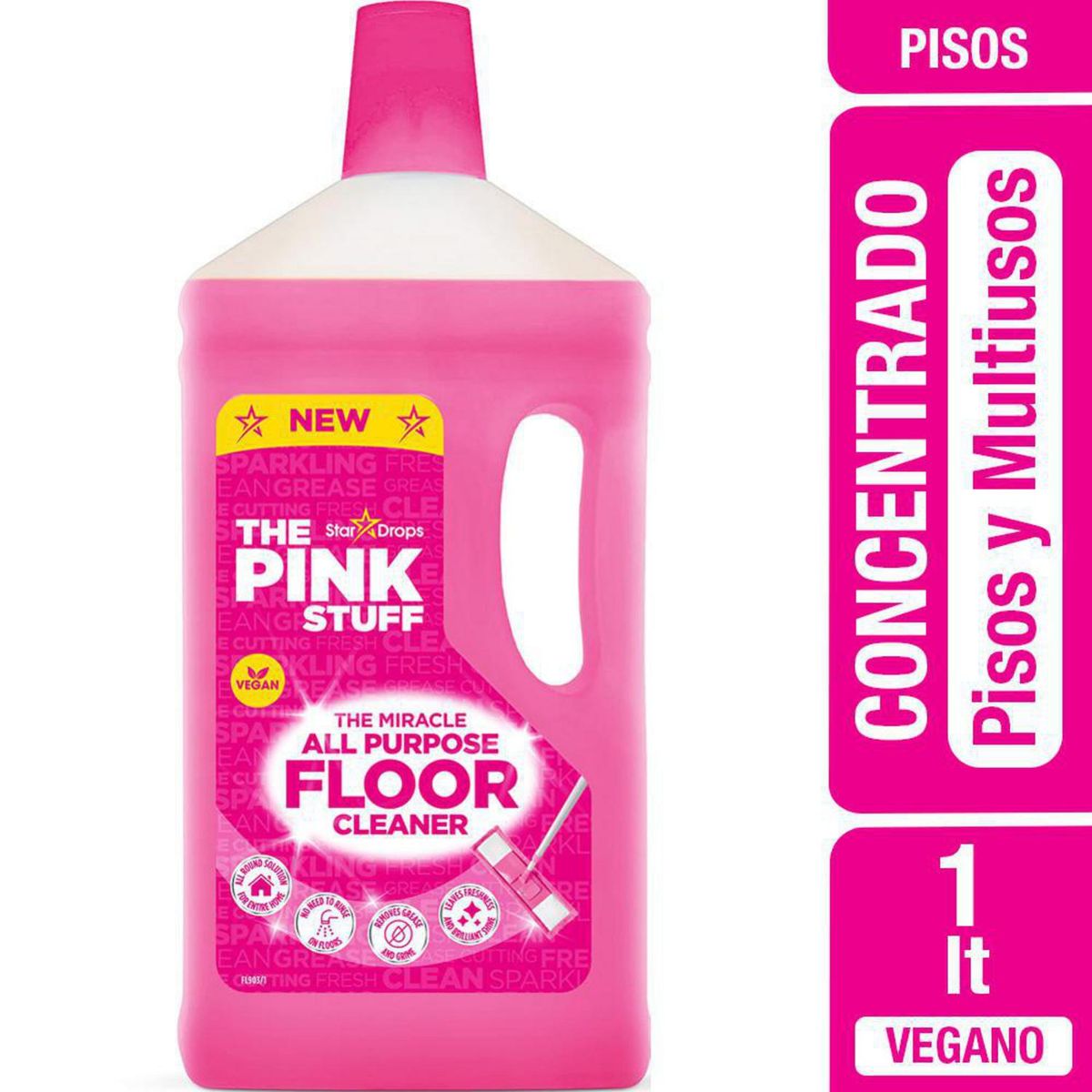 THE PINK STUFF - Limpiador de Pisos Concentrado The Pink Stuff Aroma Frutal 1 Litro