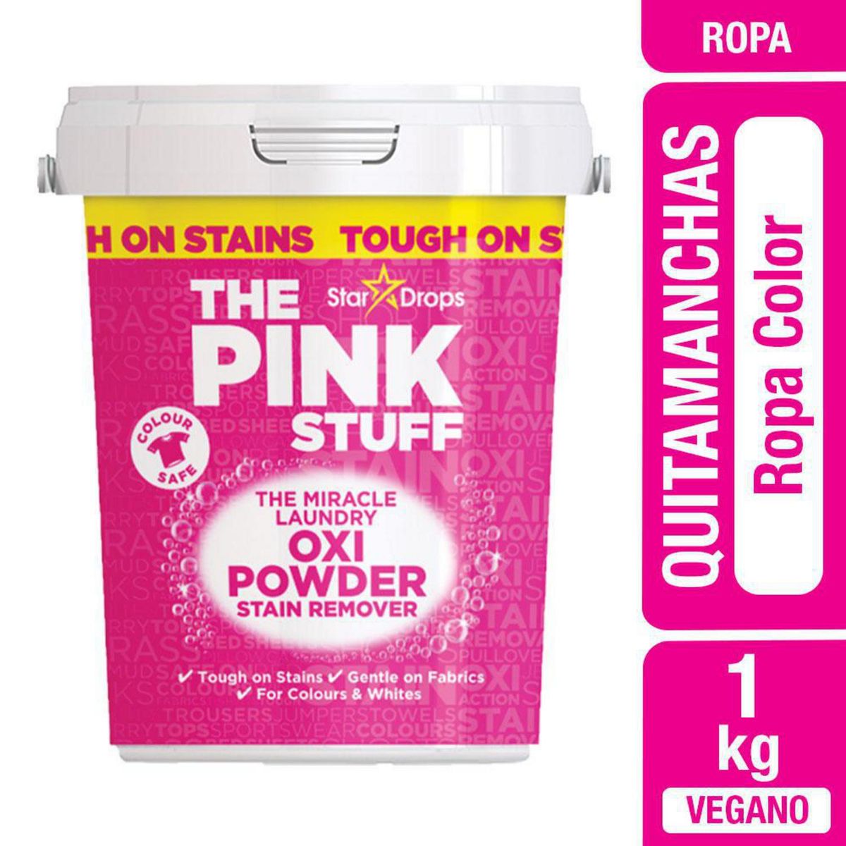 THE PINK STUFF - Quitamanchas en polvo Ropa color 1 Kg.