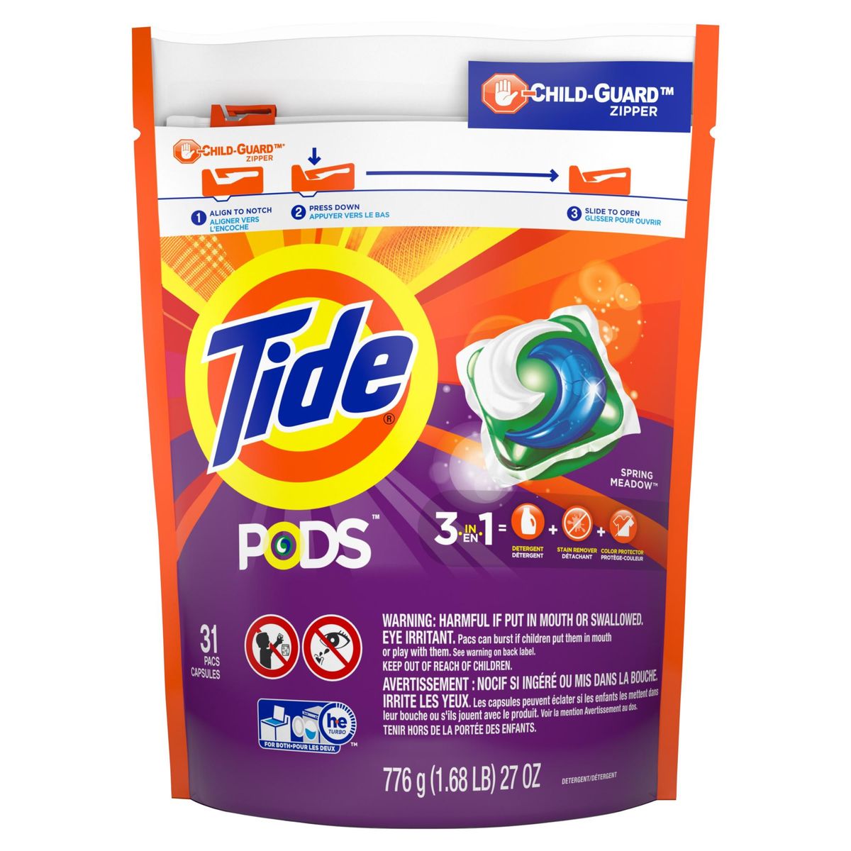 TIDE - Detergente Tide En Cápsulas Original 31 Unidades para Lavadora