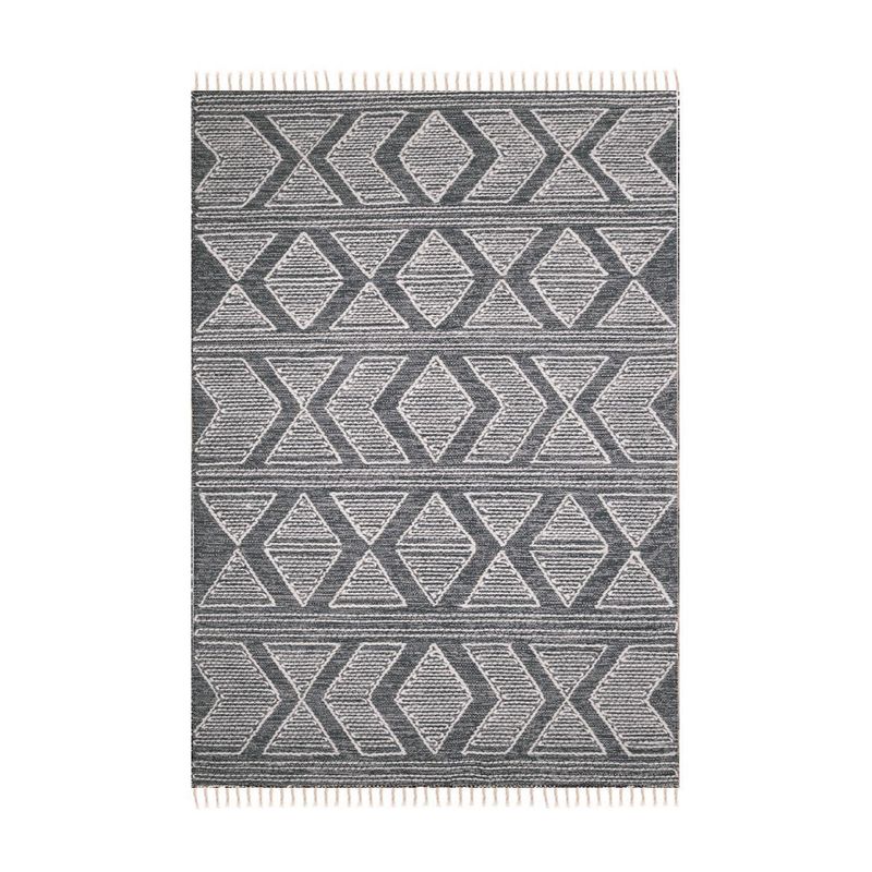 DIB - Alfombra Woven Geo 140x200 cm Lana Azul