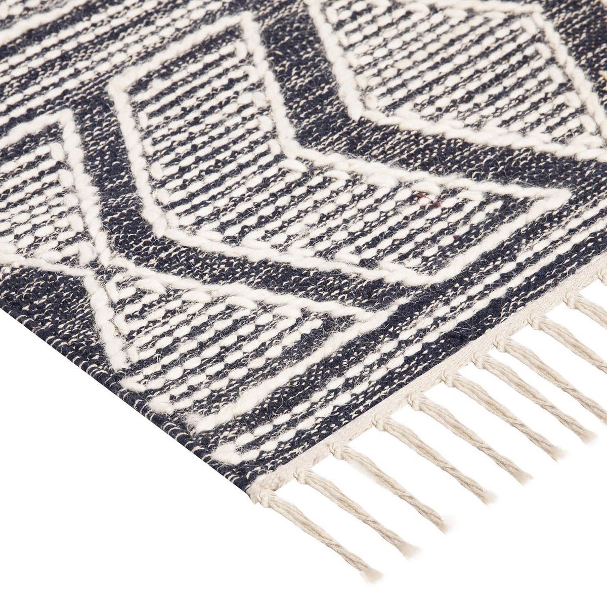 DIB - Alfombra Woven Geo 140x200 cm Lana Azul