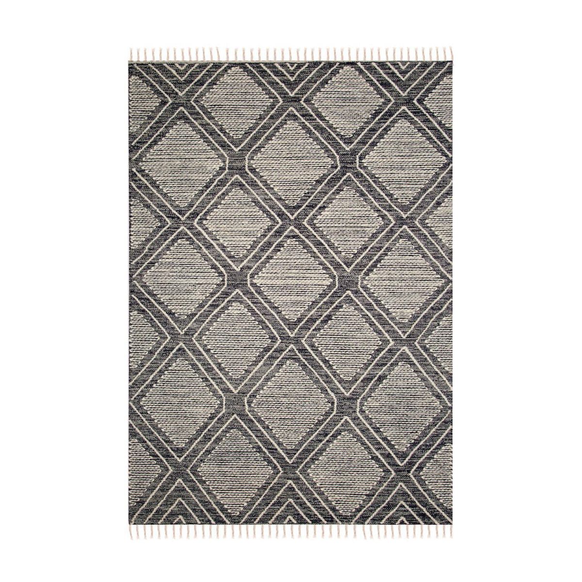 DIB - Alfombra Woven Geo 140x200 cm Lana Gris
