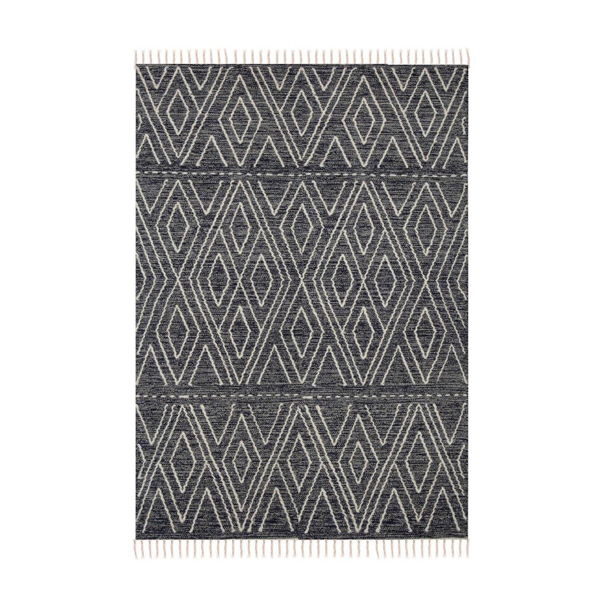 DIB - Alfombra Woven Geo 160x230 cm Lana Azul