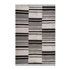 DIB - Alfombra Kelim Line 193x290 cm Negro