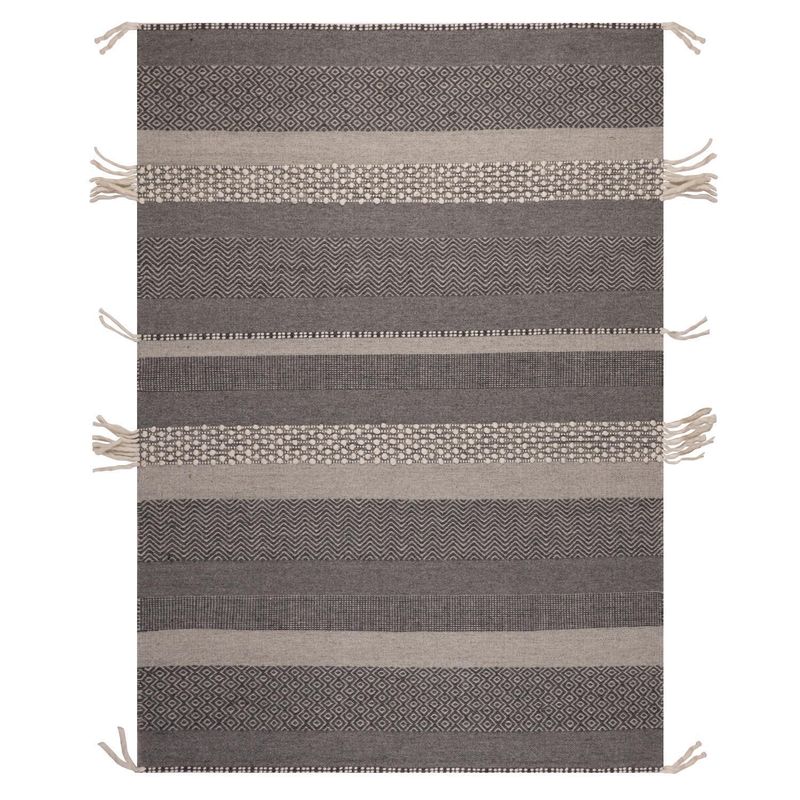 DIB - Alfombra Handwoven Wool Tribal 160x230 cm Lana Café