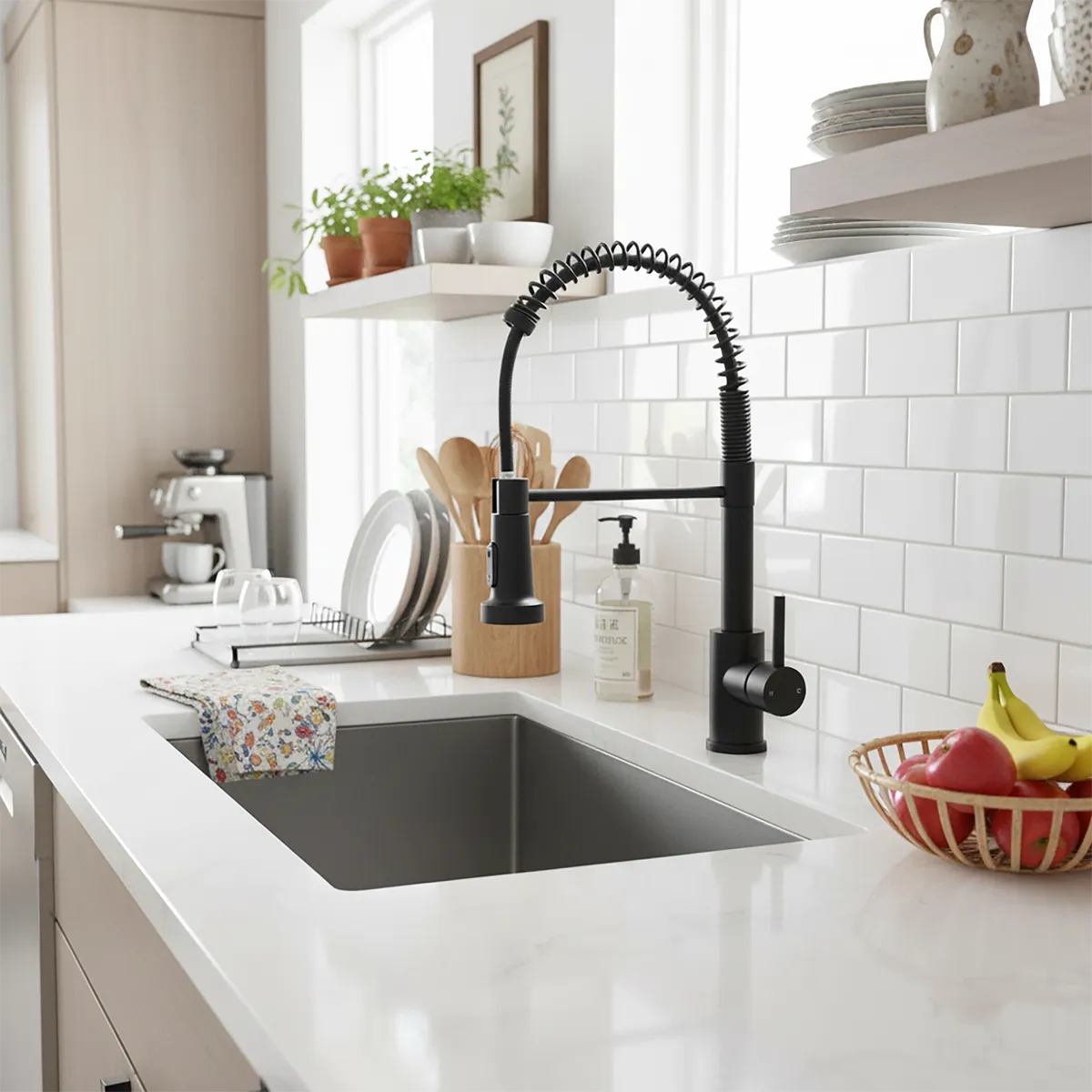 TEBISA - Monomando Lavaplatos Negro