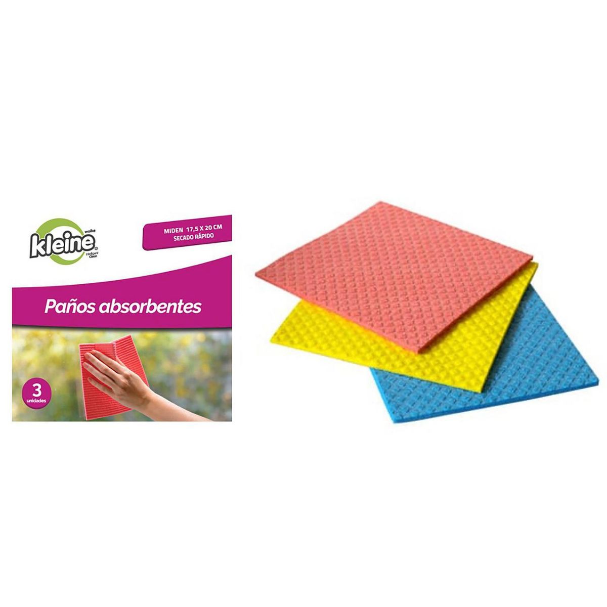 KLEINE WOLKE - Paños Absorbentes Kleine Wolke Multiuso Cocina 3 Unidades