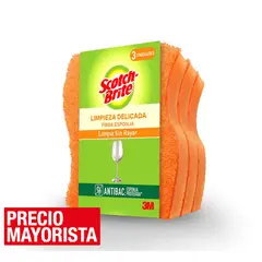 SCOTCH BRITE - Esponja cero rayas naranja x3