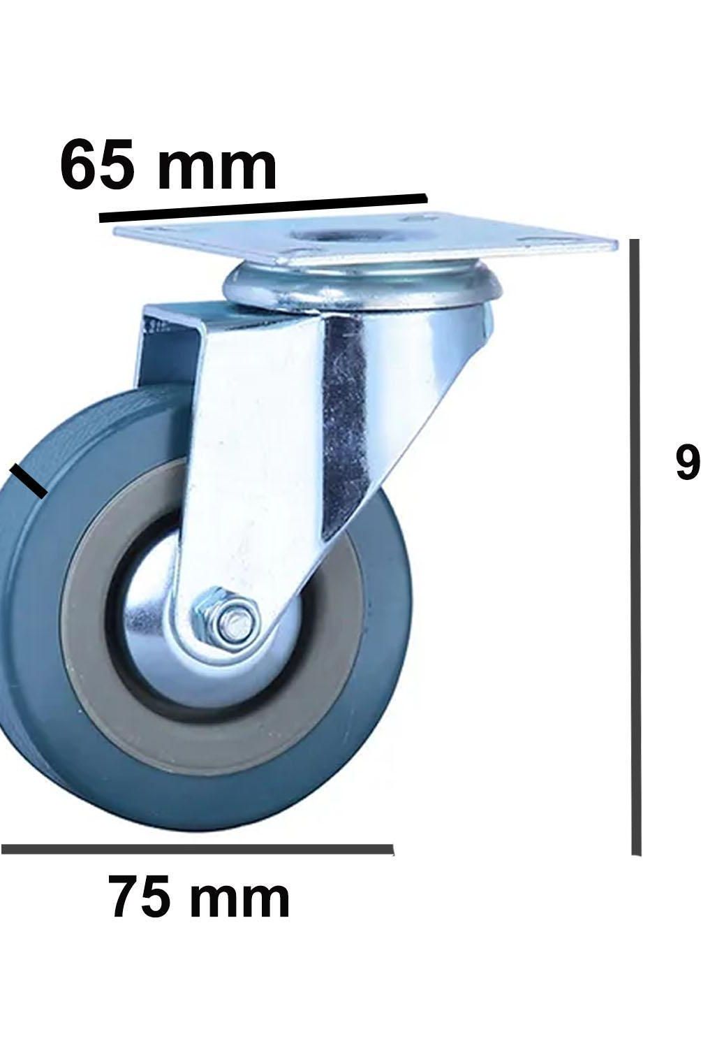 SOFBAL - Rueda Gris 3" Giratoria - 2 Unidades