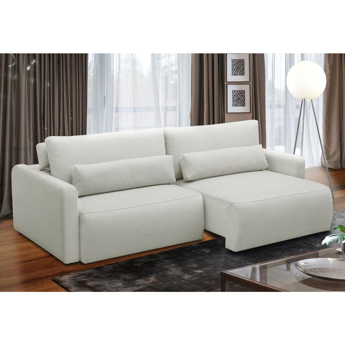 AMUV - Sofá 2 cuerpos Siena 270x95x125 cm Blanco