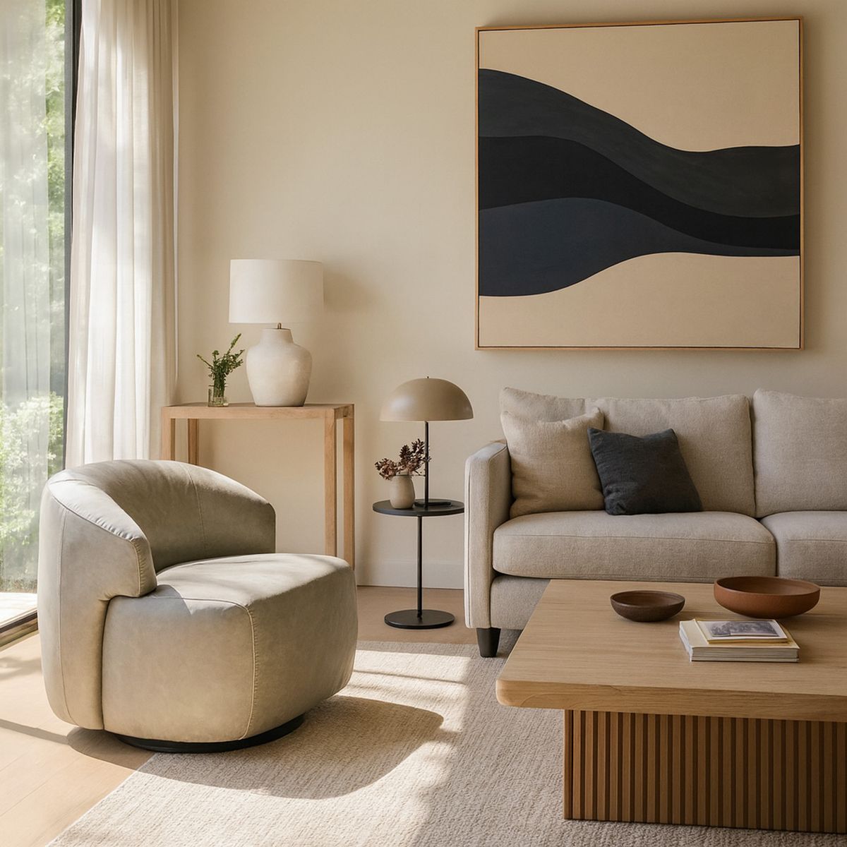 AMUV - Poltrona 1 cuerpo Chandon 86x78x90 cm Beige