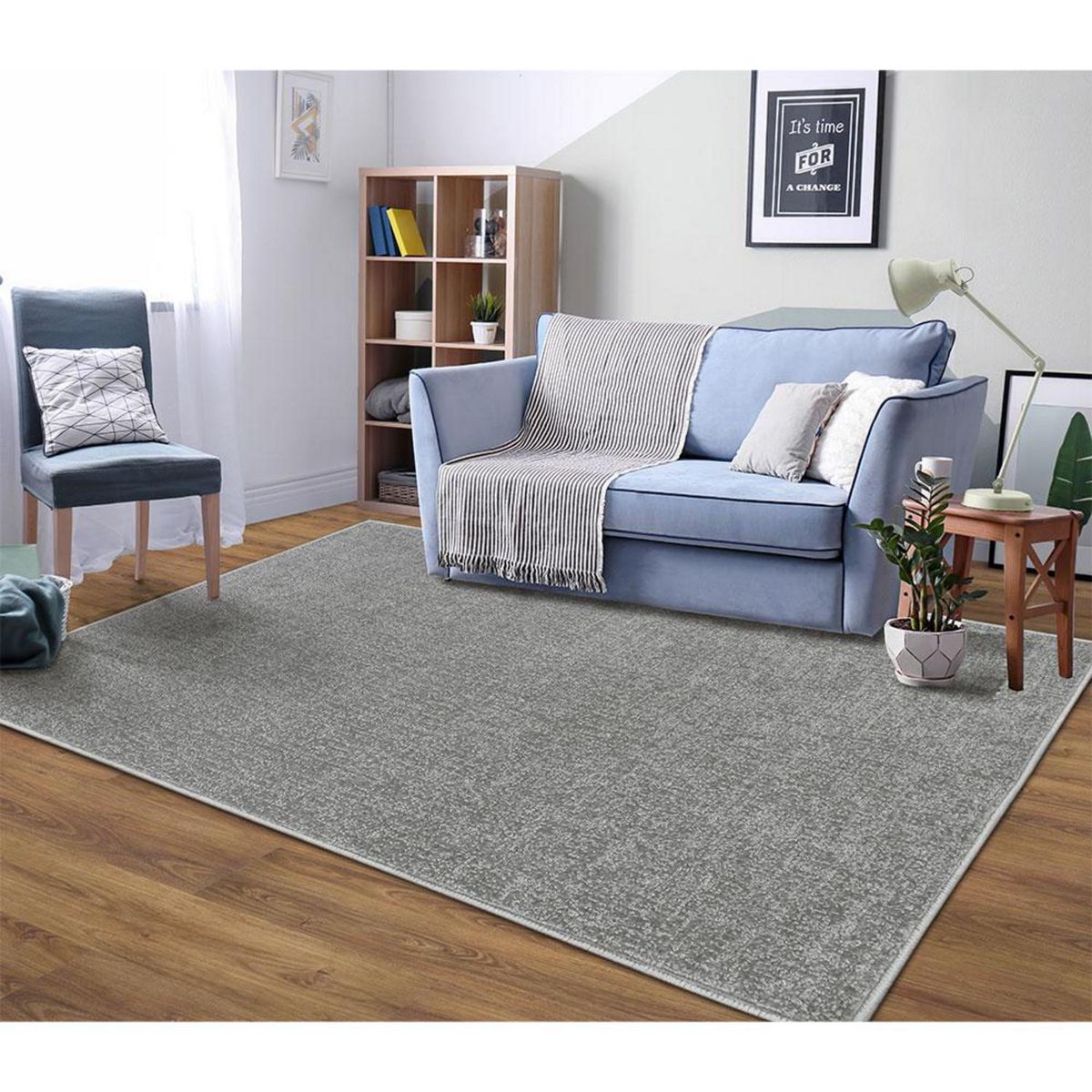 DECOCASA - Alfombra Tufting 3017 Elegant Lg Gray 150x200 cm Polipropileno Gris