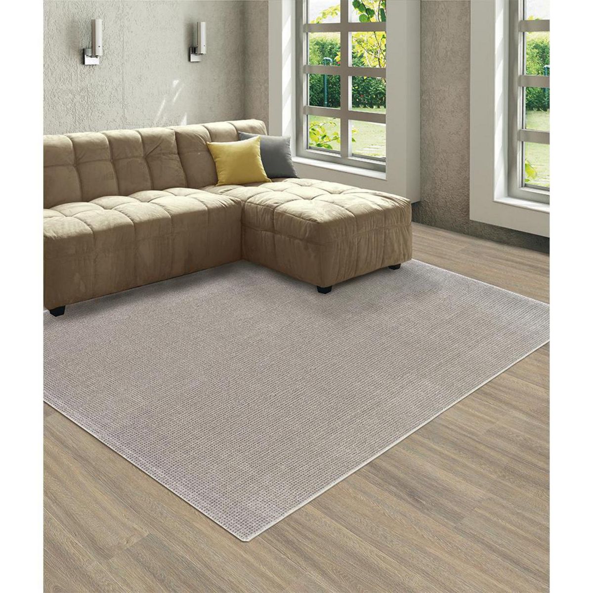 DECOCASA - Alfombra Tejida 1107 Classe A Haydn 150x200 cm Polipropileno Gris