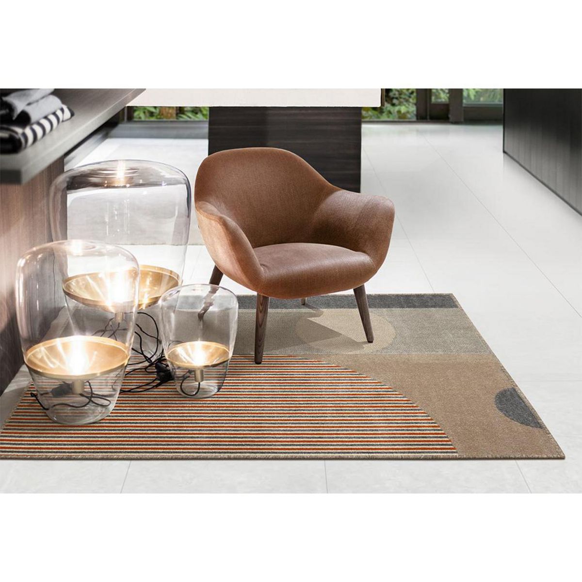 DECOCASA - Alfombra Tejida 0203 Sutil Secret 200x250 cm Polipropileno Café