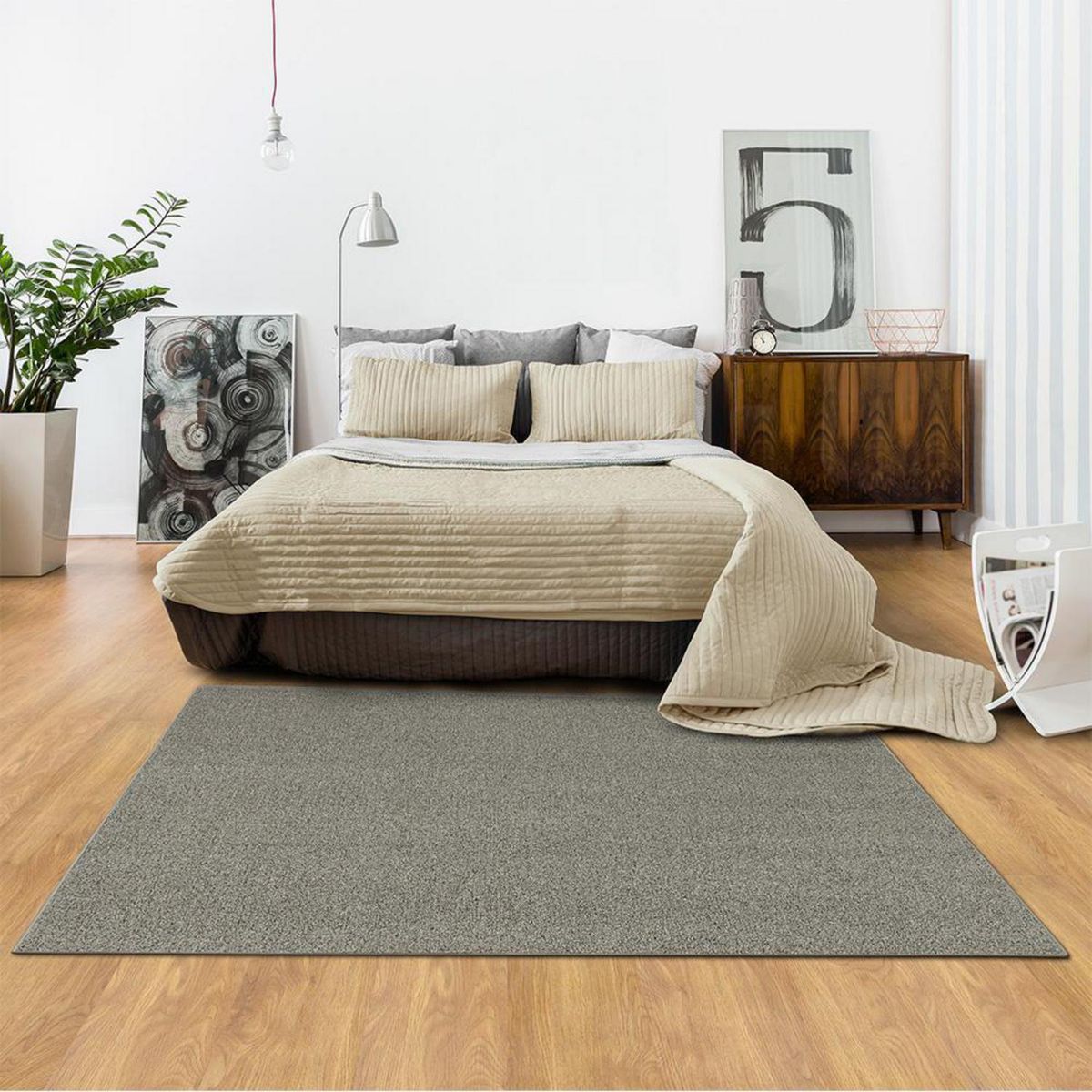 DECOCASA - Alfombra Tufting 2167 Rustk Junco Cinza 150x200 cm Polipropileno Gris