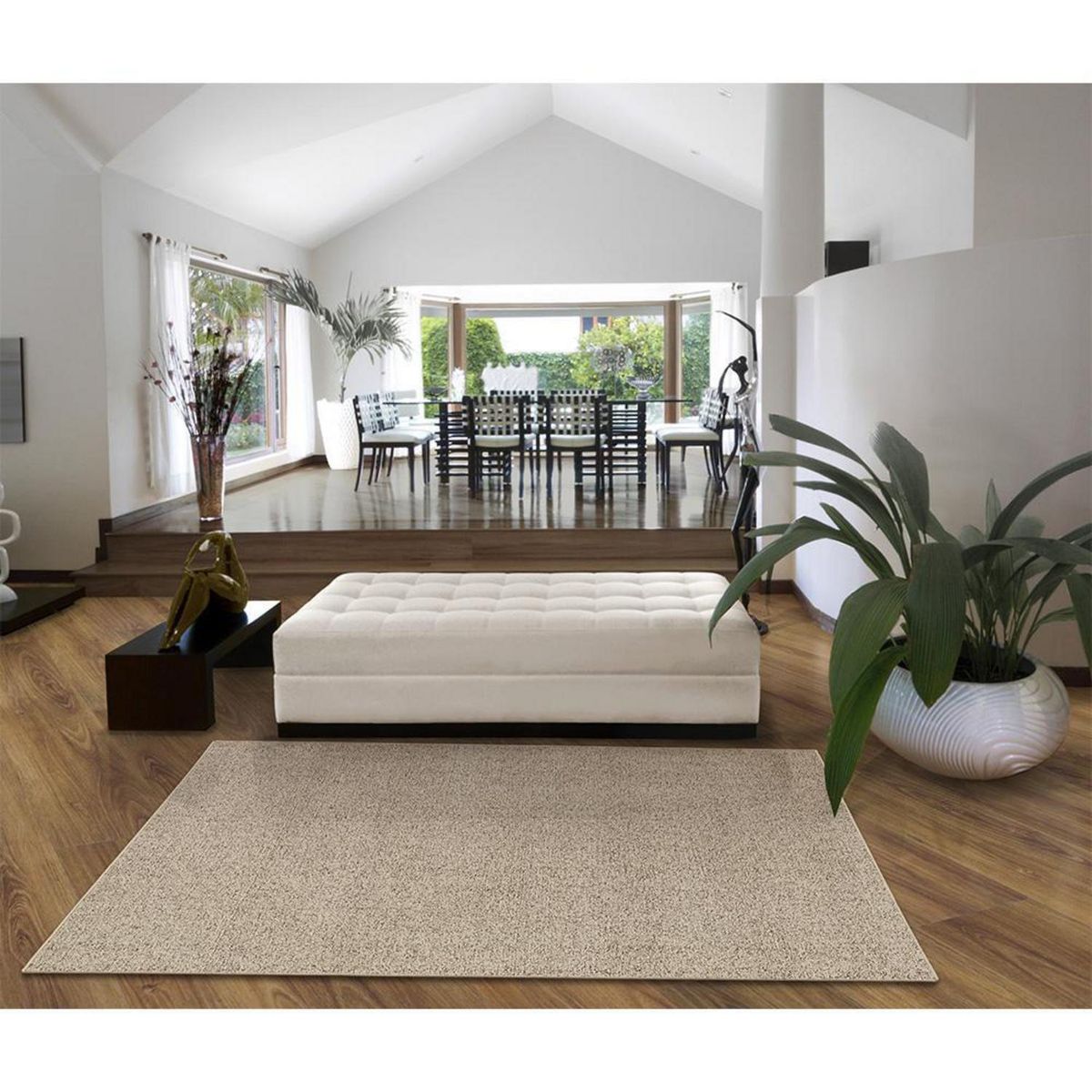 DECOCASA - Alfombra Tufting 2131 Rustik Vime 150x200 cm Polipropileno Café