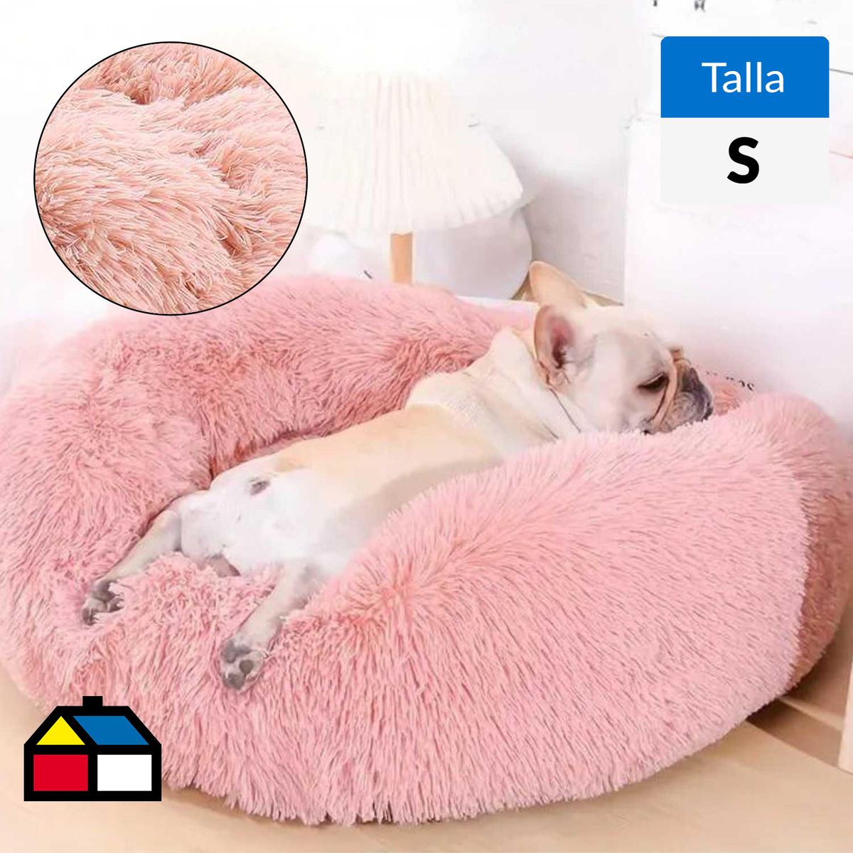 SOHOGAR - Cama para Perro 15x70x70 cm Rosado