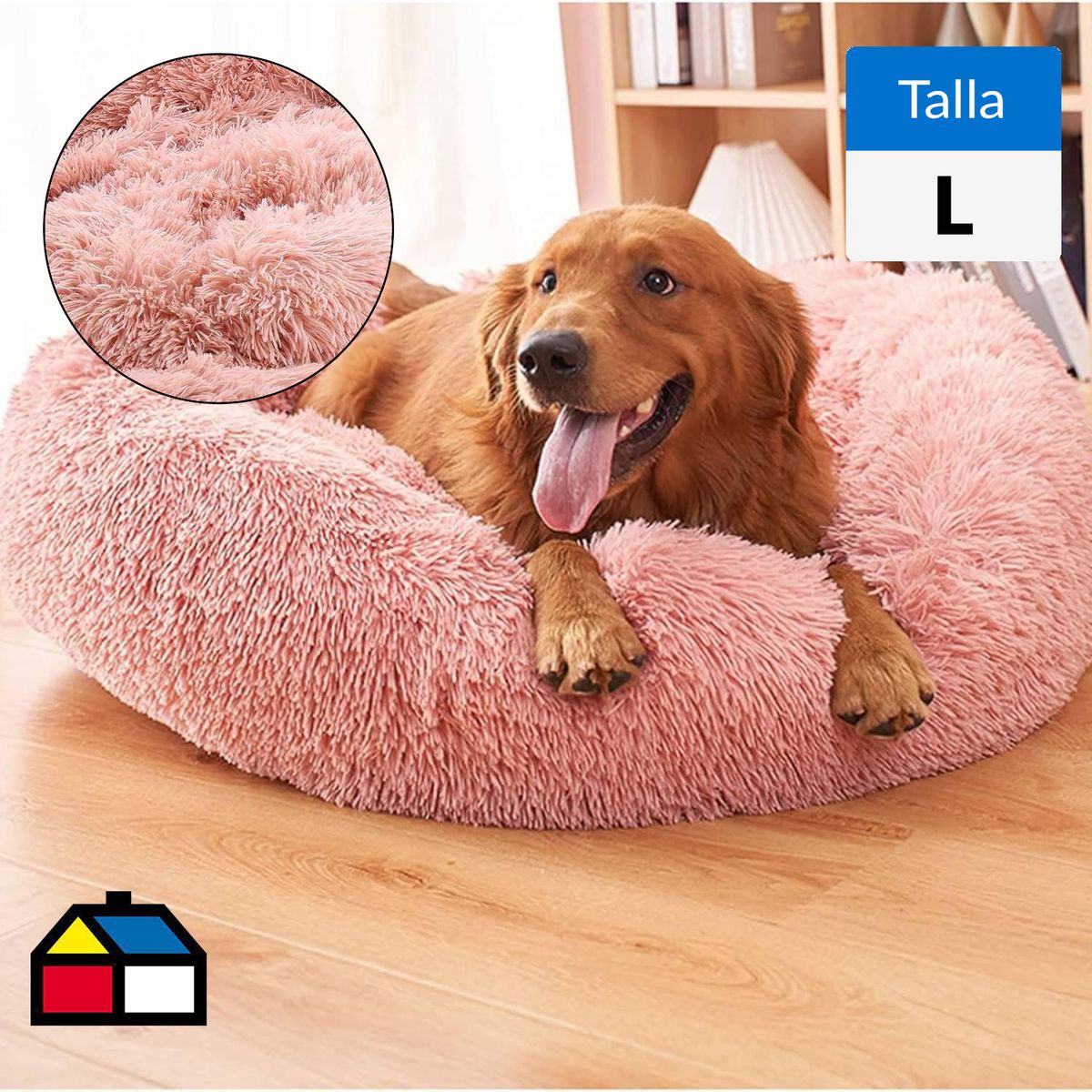 SOHOGAR - Cama para Perro 15x90x90 cm Rosado