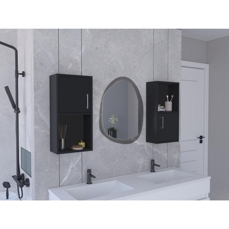 TUHOME - Mueble Auxiliar Bath X2 2 Puertas Wengue
