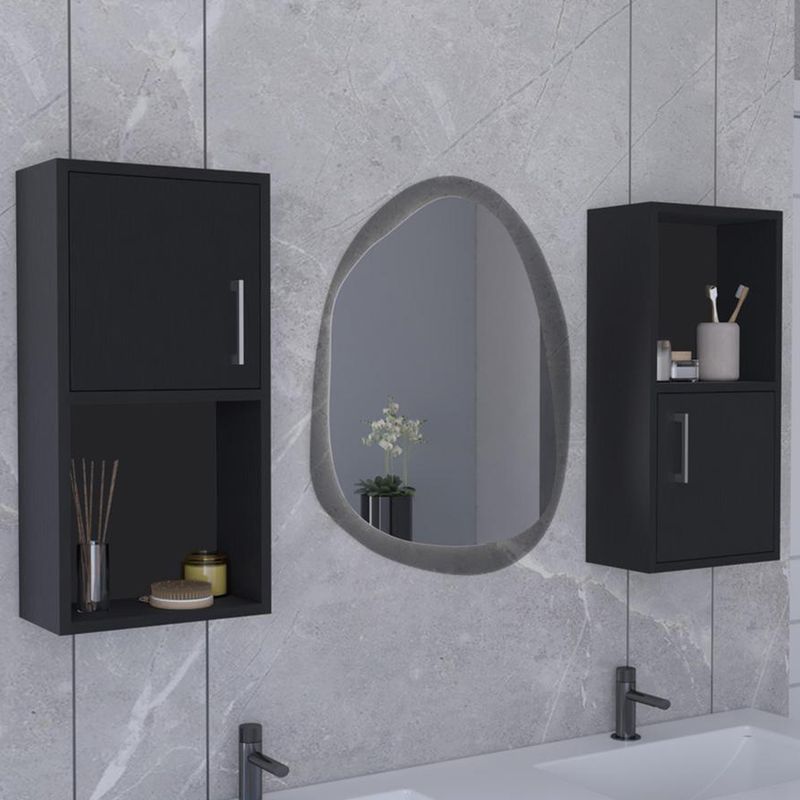 TUHOME - Mueble Auxiliar Bath X2 2 Puertas Wengue