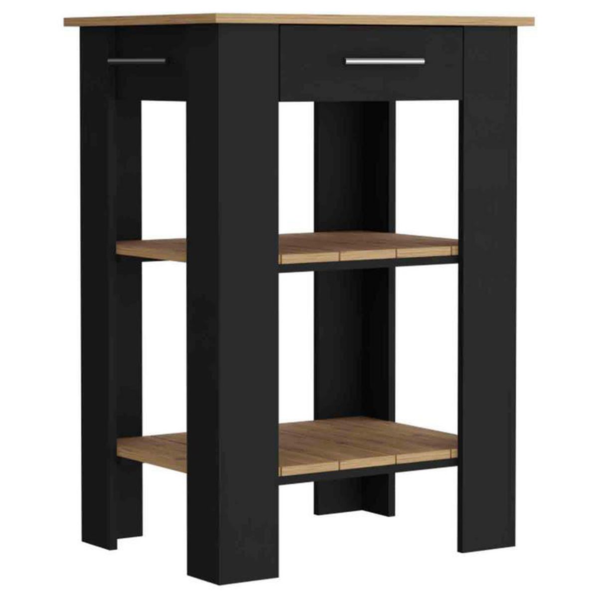 TUHOME - Isla de Cocina Cala 23 1 Cajón Wengue Macadamia