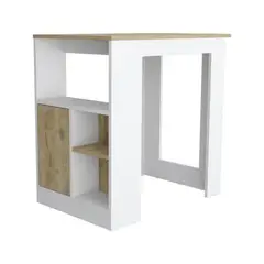 TUHOME - Isla de Cocina Stirling 1 Puerta Blanco Macadamia