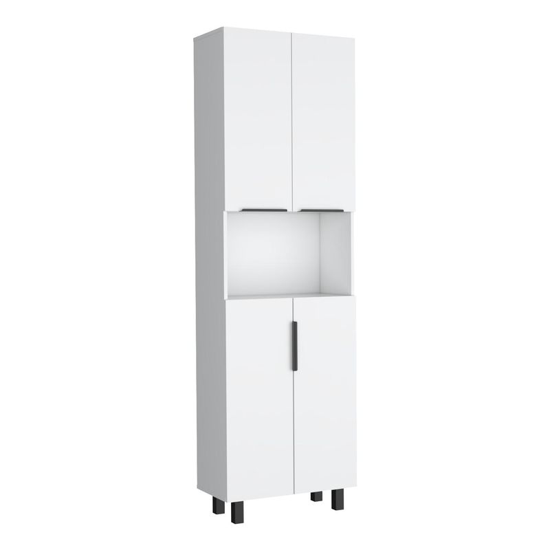 TUHOME - Alacena Multiusos Oshawa 4 Puertas Blanco