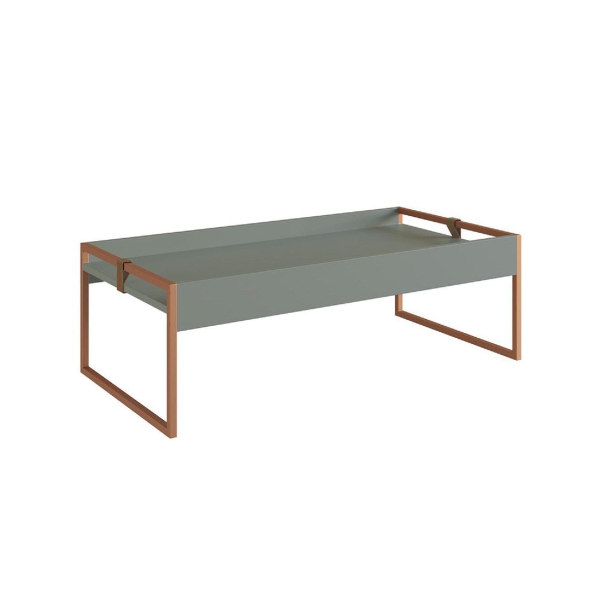 AMUV - Mesa de Centro Grace Gris 48x93x30 cm